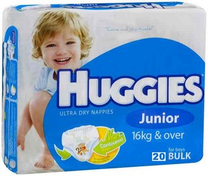 Huggies Nappies Junior Boy 20 Pack